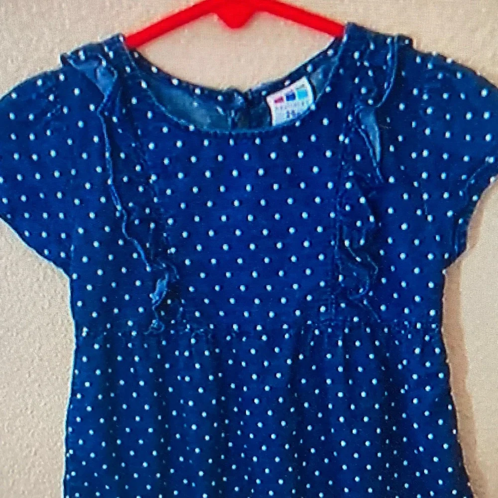 Healthtex Blue Polka Dot Fabric